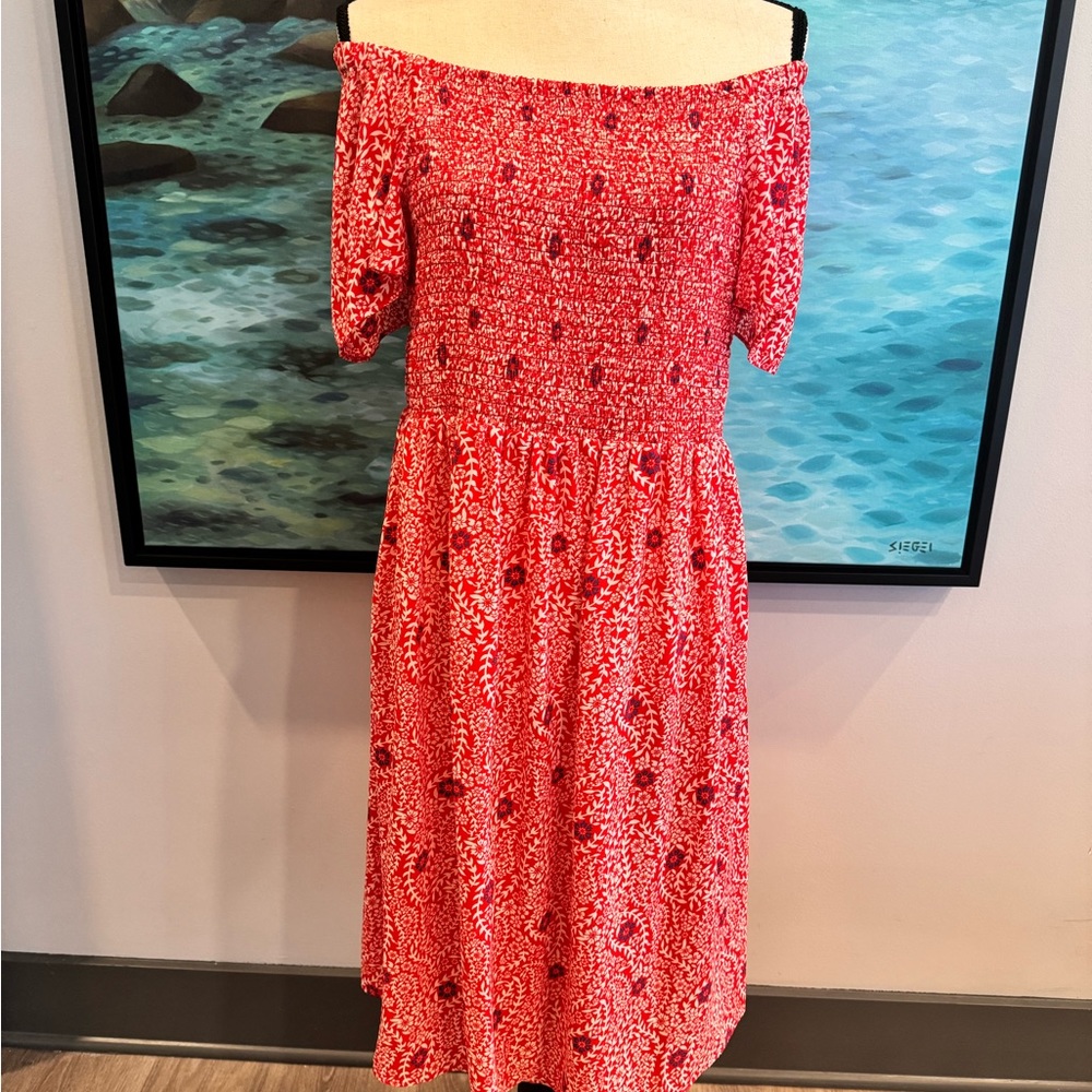 NWT Talbots Flowing Branches Smocked Dress Size PL - Picture 4 of 9